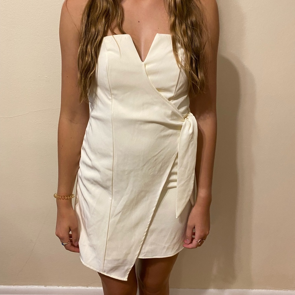 White mini dress